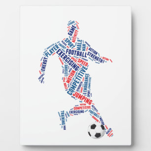 Plaque Photo Joueur de football avec balle