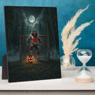 Plaque Photo Joueur de football Loup-Garou Art Horreur Hallowee