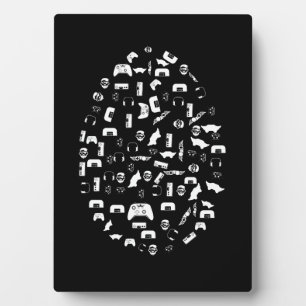 Plaque Photo Joueur de Pâques Amour de garçon de jeu Œufs de Pâ
