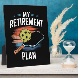 Plaque Photo Joueur de pickleball Mon Plan de Retraite
