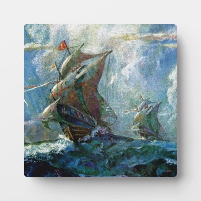 Plaque Photo Jour de Columbus (Devant)