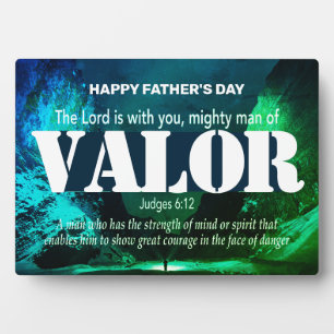 Plaque Photo Joyeuse Fête des pères PUISSANT HOMME DE VALEUR Ju
