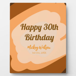 Plaque Photo Joyeux 30e anniversaire rustique bois Halloween au