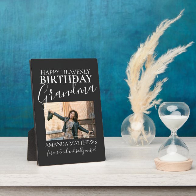 Plaque Photo Joyeux Anniversaire Céleste Grand-Mère | Mémorial  (Côté)