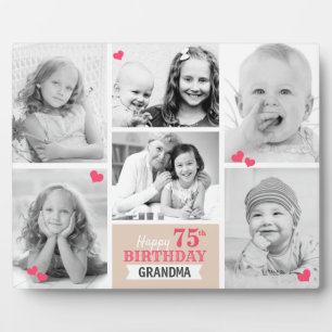 Plaque Photo Joyeux Anniversaire grand-mère Collage photo perso