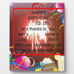 Plaque Photo Joyeux anniversaire pour nous