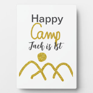 Plaque Photo Joyeux camping campeur un anniversaire enfants sol