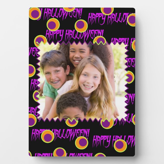 Plaque Photo Joyeux Halloween ! Cadre photo des zones lunaires (Devant)