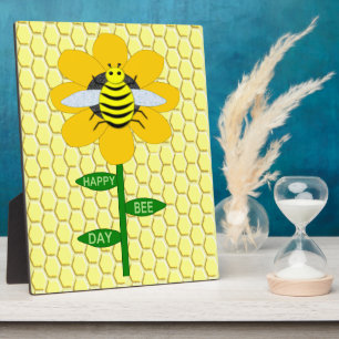 Plaque Photo Joyeux Jour des abeilles Anniversaire Bumblebee