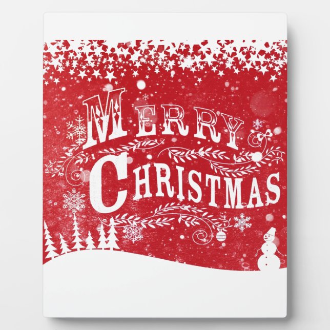 Plaque Photo Joyeux Noël (Devant)