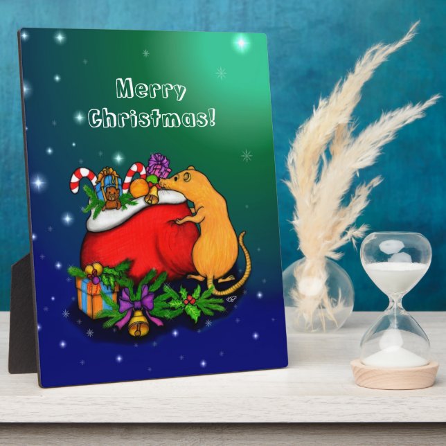 Plaque Photo Joyeux Noël avec le Prince Rat (Côté)