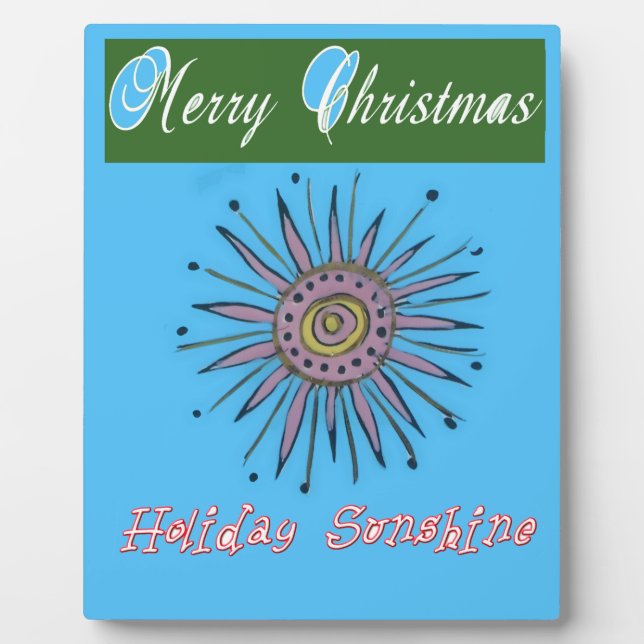 Plaque Photo Joyeux Noël Sunshine Holiday.png (Devant)