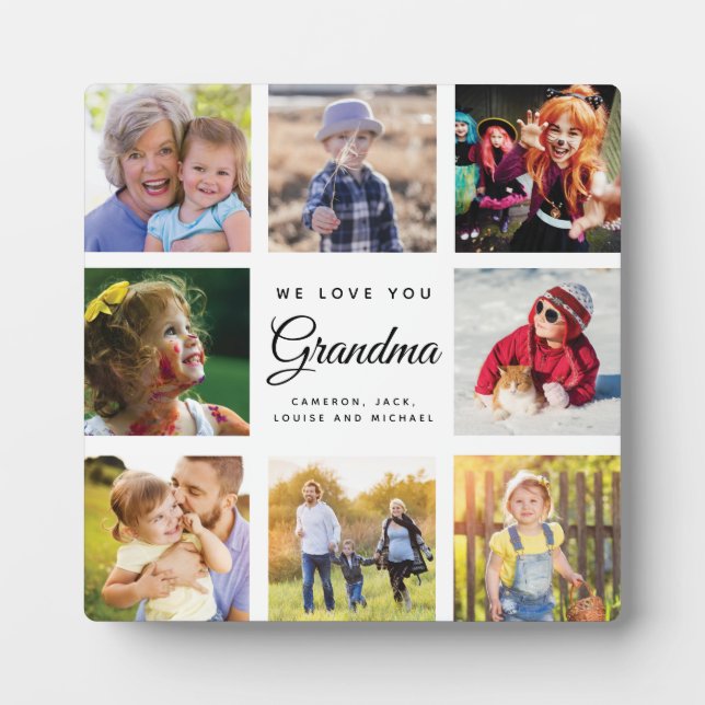 Plaque Photo Jumbo Family Photo Collage Grand-mère NOUS VOUS AI (Devant)