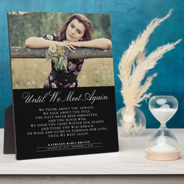 Plaque Photo Jusqu'à ce que nous nous rencontrions à nouveau Pl (Côté)