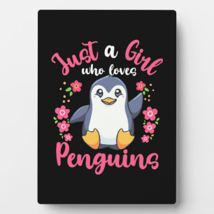 Plaque Photo Just A Girl Who Loves Penguins