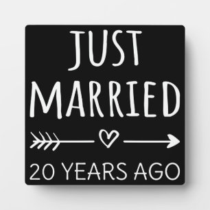 Plaque Photo Just Married 20 Years Ago I