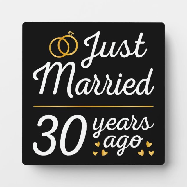 Plaque Photo Just Married 30 Years Ago II (Devant)