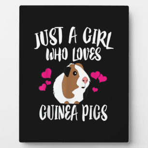 Plaque Photo Juste Une Fille Qui Aime Guinée Cochons Guinée Cad