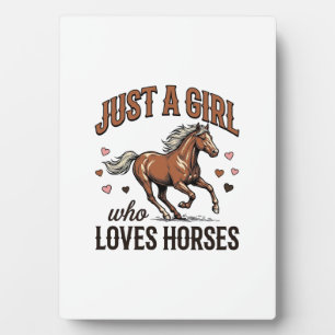 Plaque Photo Juste Une Fille Qui Aime Les Chevaux Chemise Vinta