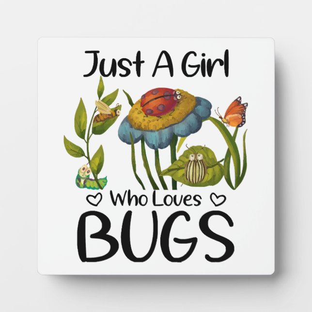 Plaque Photo Juste une fille qui aime les insectes (Devant)