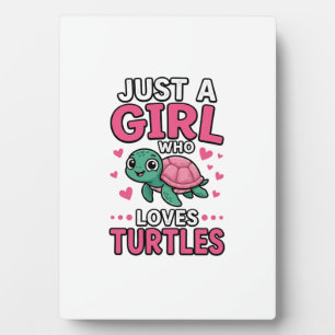 Plaque Photo Juste une fille qui aime les tortues Vecteur de to