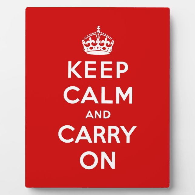 Plaque Photo keep calm and carry on original (Devant)