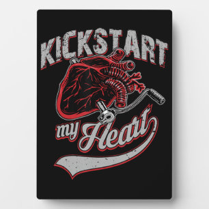 Plaque Photo Kickstart My Heart Motorcycle Art Cadeau