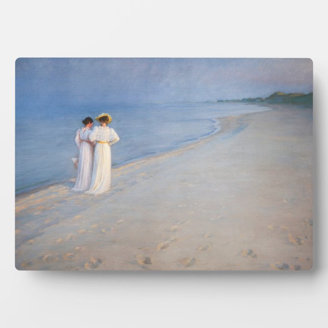 Plaque Photo Kroyer - Soirée d'été sur Skagen Beach (Devant)