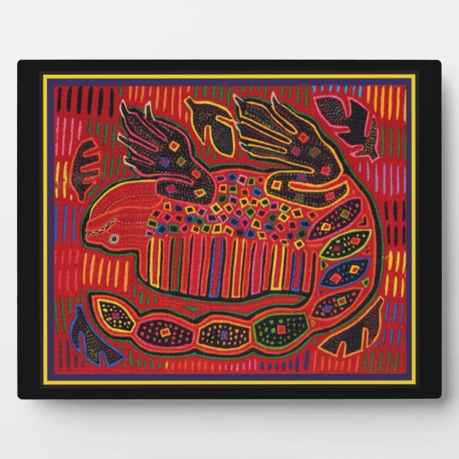 Plaque Photo Kuna Iguana Mola (Devant)