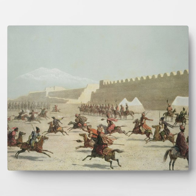 Plaque Photo Kurdish and Tatar Warriors at Sadar Abbat, Arménie (Devant)