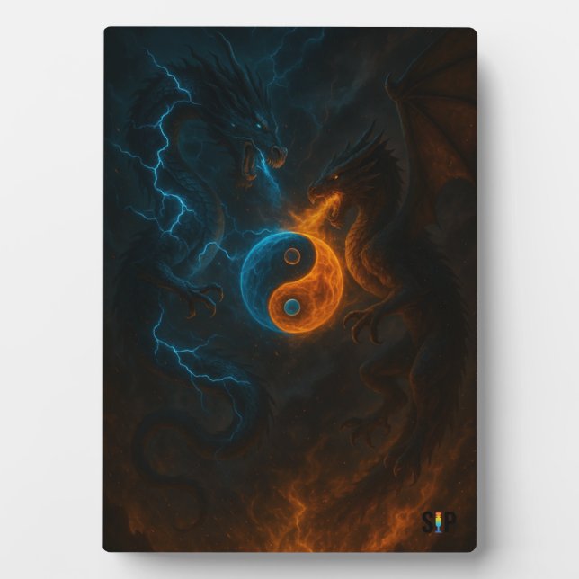 Plaque Photo L’Équilibre des Dragons – duel éternel (Devant)