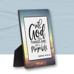 Plaque Photo La Bible Verse Basée Sur La Foi Tabletop