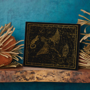 Plaque Photo La carte céleste miroir de l'Ukraine Or et Noir