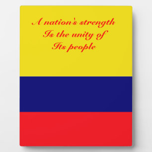 Plaque Photo La Colombie force d'une nation