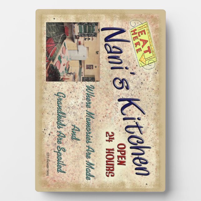 Plaque Photo La cuisine de Nani où les petits-enfants sont gâté (Devant)