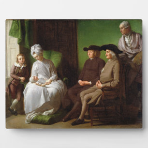 Plaque Photo La famille de l'artiste (huile sur toile)