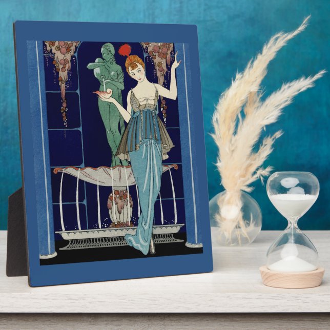 Plaque Photo La fontaine Shell de George Barbier (Côté)