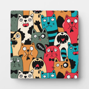 Plaque Photo La foule des chats