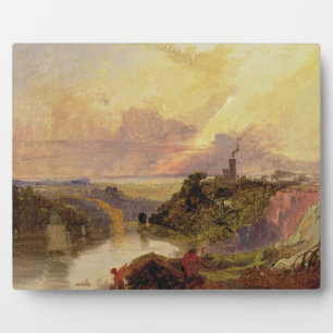 Plaque Photo La gorge d'Avon au coucher du soleil (huile sur pa