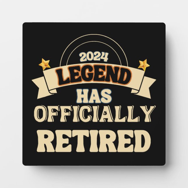 Plaque Photo La légende a officiellement pris sa retraite (Devant)