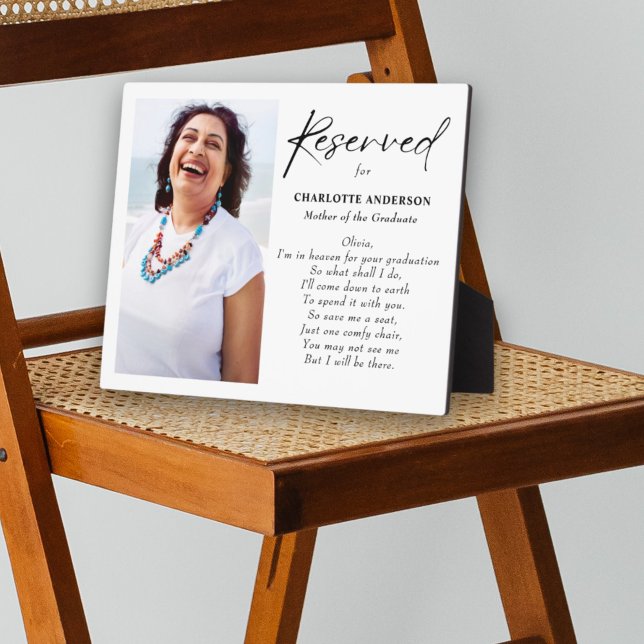 Plaque Photo La mère du diplômé dans le paradis pour l'obtentio (Créateur téléchargé)