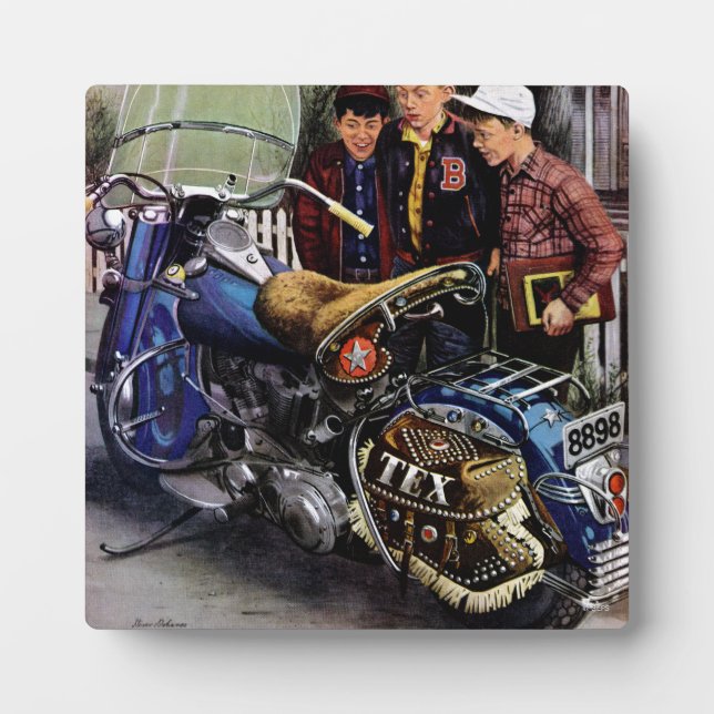 Plaque Photo La moto de Tex (Devant)