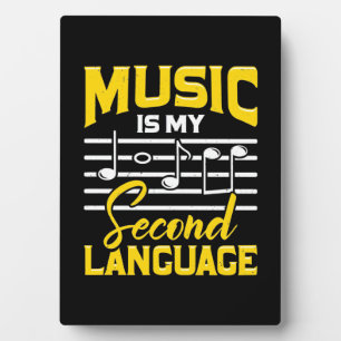 Plaque Photo La musique enseignante est ma langue seconde