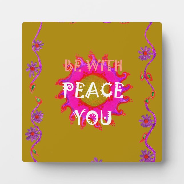 Plaque Photo La Paix Inspirante Soyez Avec Vous Design Vector A (Devant)