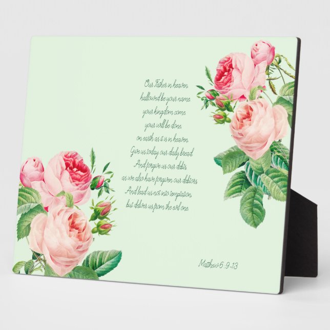 Plaque Photo La prière du Seigneur (Côté)