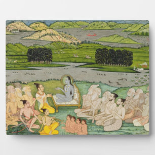 Plaque Photo La sage Shuku Deva s'adresse au roi Parikshit & un