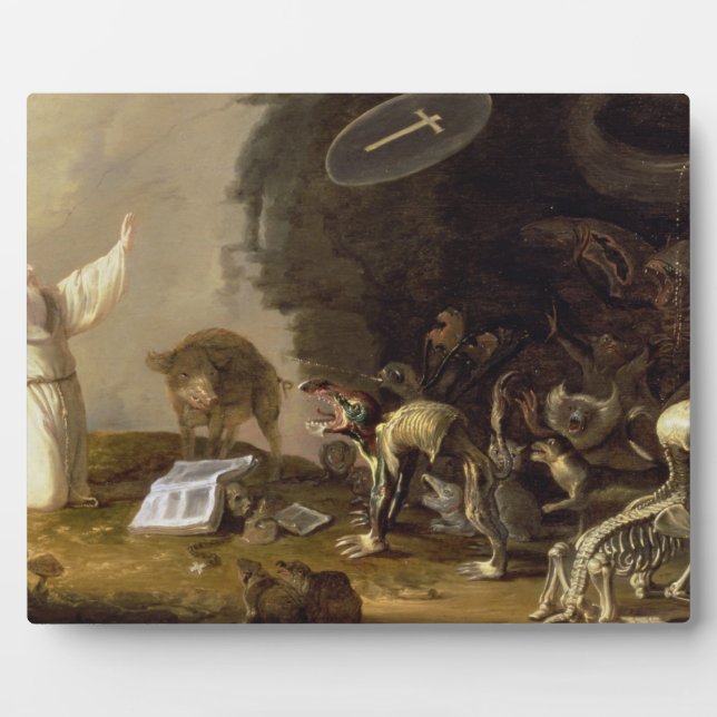 Plaque Photo La tentation de St. Anthony (panneau) (Devant)