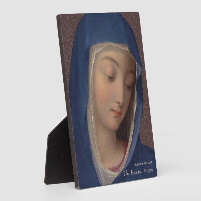 Plaque Photo La vierge bénie par Scipione Pulzone CC0333  (Côté)