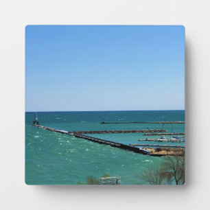 Plaque Photo Lac Michigan, Port Washington, Wisconsin