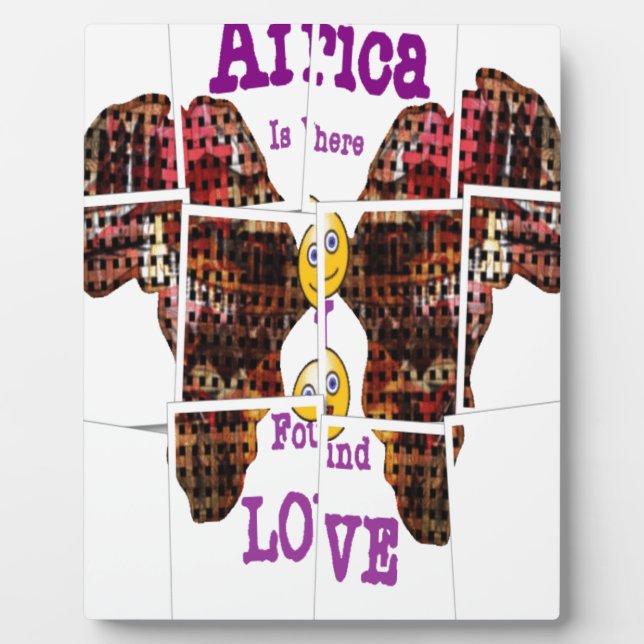 Plaque Photo L'Afrique c'est là que j'ai trouvé l'amour (Devant)